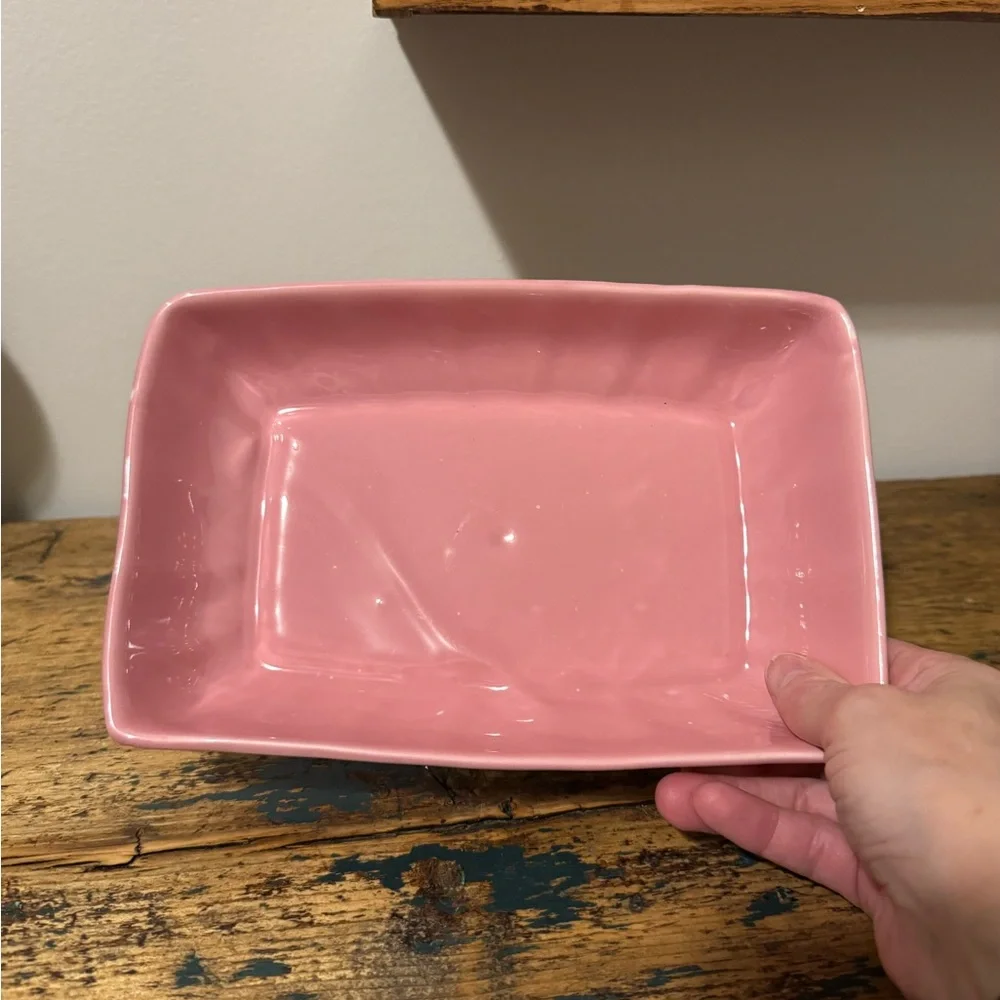 Pink Rectangular Ceramic Dish - Picture 3 of 7